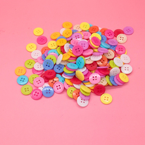 Color button painting childrens creative painting handmade DIY accessories candy color plastic flower pupils material