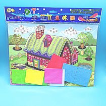 Round point EVA mosaic Painted Kindergarten making DIY stickup painting Puzzle Jigsaw Puzzle Toy Children handmade material