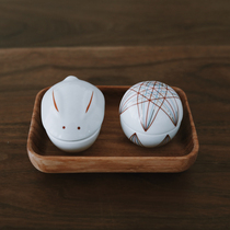 Glutinous rice porcelain) national vintage sauce box sauce small dish small dish super cute hand cub small dish