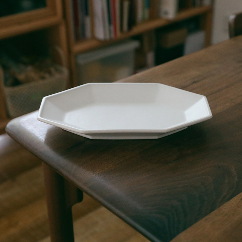 Glutinous Rice Porcelain) National Ware Jingdezhen Classical Octagonal Rectangular Plate Fish Plate Dinner Plate Salad Plate Chinese Deep Plate