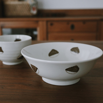 Glutinous Rice Porcelain) Japanese Imported Ceramic Noodle Bowl Autumn Cute Chestnut Soup Bowl Japanese Tableware