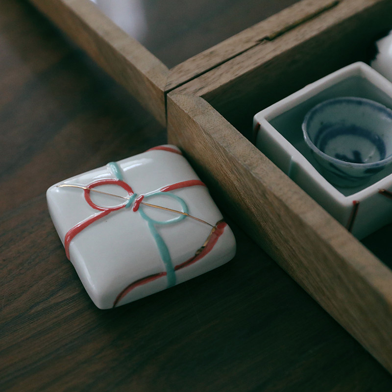 Gutinous Rice Domestic Table - top Case Japanese dish Jewelry box Ceramic gift box Sauce vessel