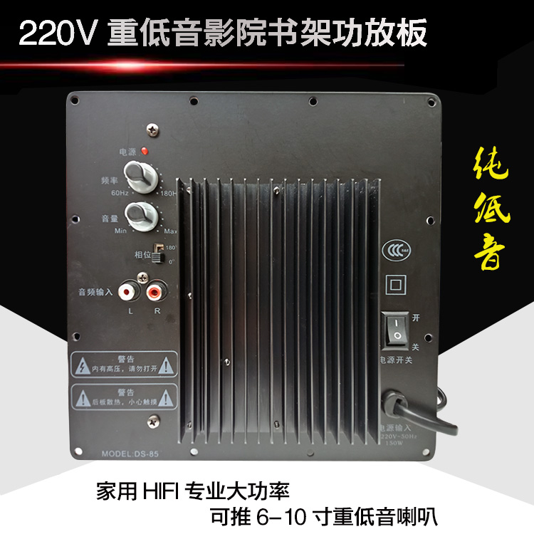 160W active subwoofer amplifier board 220V home pure bass amplifier Home theater bass Danish amplifier