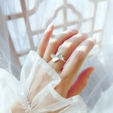 Брендовое кольцо, 2021 года, серебро 999 пробы, популярно в интернете, на указательный палец, простой и элегантный дизайн