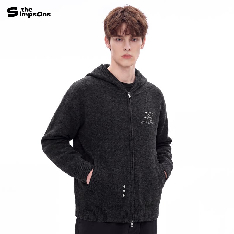 The Simpsons Hooded Knitted Cardigan, Unisex Sweater Jacket, Autumn and Winter Casual Style Jacket, Couple Style The Simpsons Hooded Knitted Cardigan, Unisex Sweater Jacket, Autumn and Winter Casual Style Jacket, Couple Style