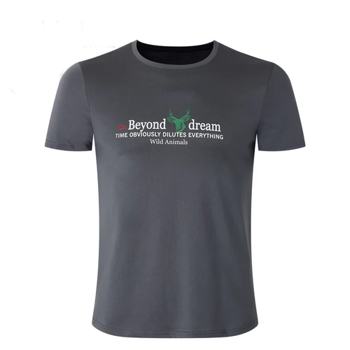 Хлопковая дышащая базовая приятная телу футболка с круглым воротником, короткий рукав