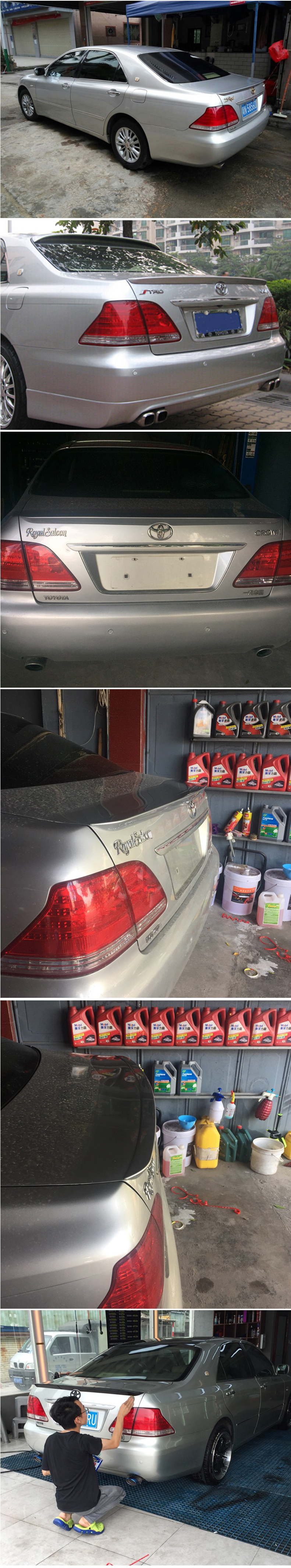 Dành riêng cho 05 06 07 08 09 Toyota Crown đuôi 12 thế hệ cũ vương miện miễn phí sửa đổi áp lực đuôi duoi gio xe oto
