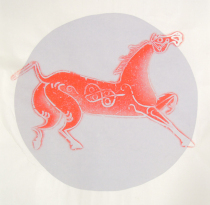 Ma to success (Han brick rubbings) --- Western Han Dynasty Luoyang Yin line engraved portrait brick boutique original extension