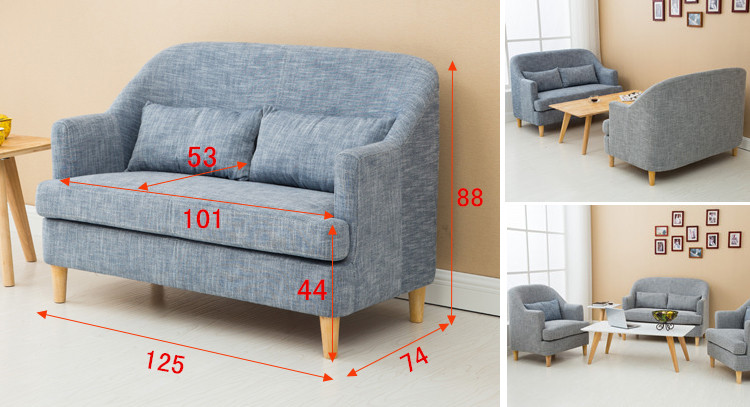 Vải da đơn sofa đôi ba tiệm giản dị phong cách châu Âu quán cà phê sofa khách sạn ở trung tâm thương mại và phục vụ - Ghế sô pha ghế gỗ sofa