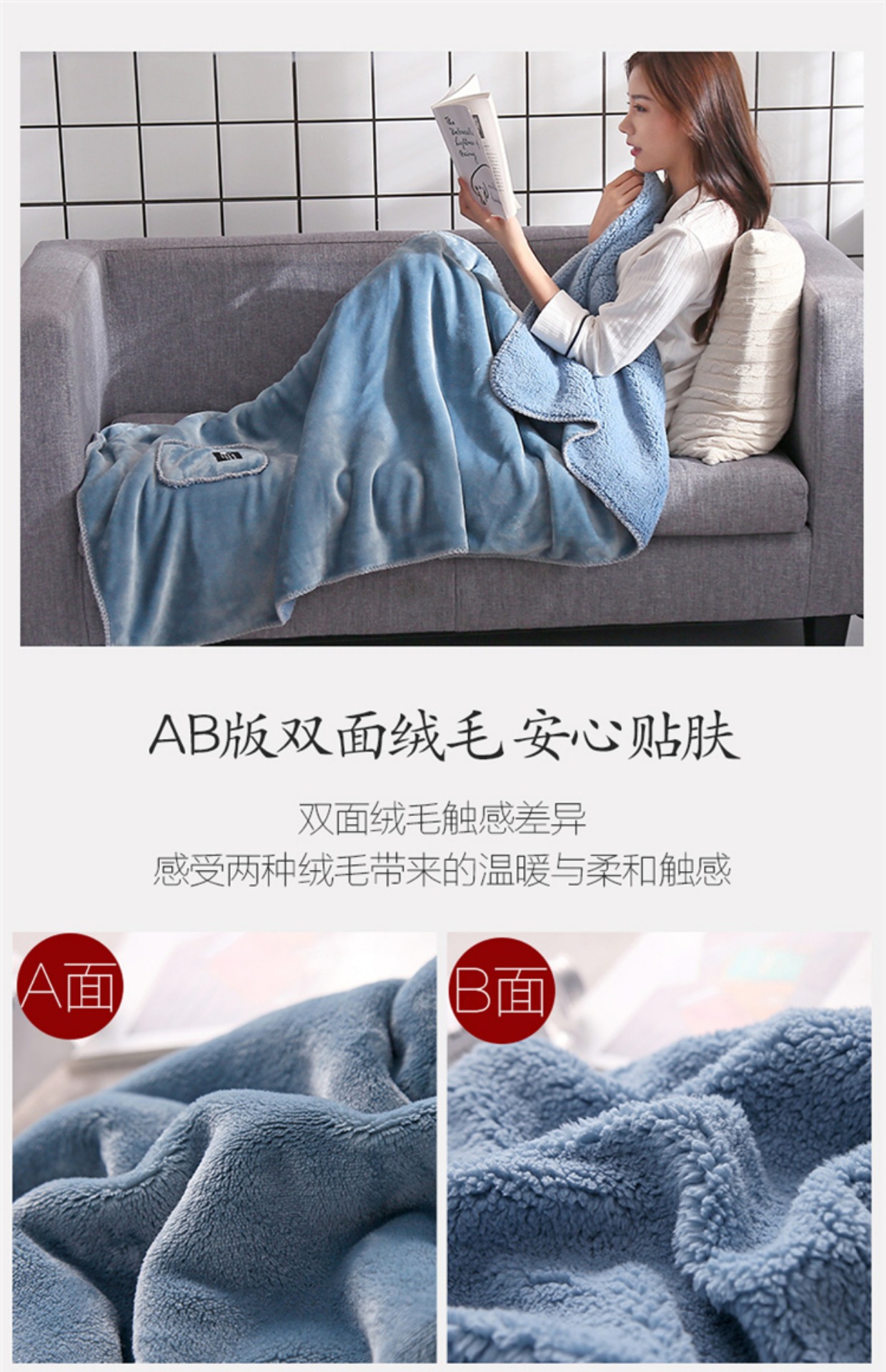 Dày ấm áp mùa thu đông thời trang đa chức năng khăn choàng nữ hai mặt áo nhung nhà quần áo cừu cashmere chăn kiểu đồ bộ thun