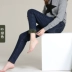 Quần tây nữ Dream Shuya cộng với quần jean nhung nữ co giãn eo dày co giãn mặc mỏng eo cao quần ấm chân quần bò nữ Quần jean