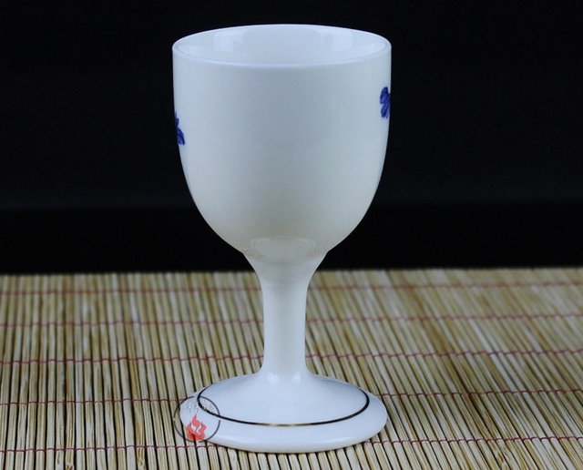 Đa năng tùy chọn màu xanh và trắng sứ cốc tinh thần ly rượu vang đặt 30ml 20 ml thủy tinh nhỏ của rượu vang trắng