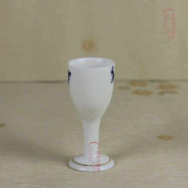 Jingdezhen Màu Xanh và Trắng 10 ml ML Nhỏ Wine Glass Rượu Vang Trắng Gốm Cốc Tinh Thần Wine Cup Swallow Ly Rượu Đặt