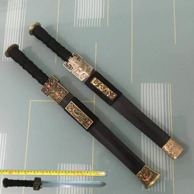 Longquan City Short Four-Side Sword Collection of Handmade Sword Tool Handmade Knife Defense Cold Weapon