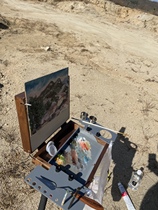 Retro classic oil painting box BOX—300 black walnut wood with excellent mortise and tenon structure