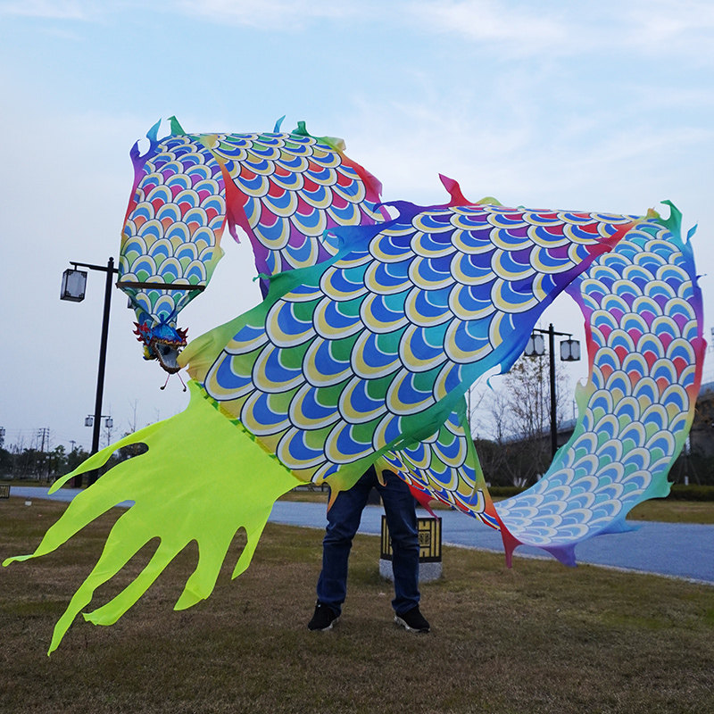 Dragon Square Fitness China Juggling Dragon Ribbon Ribbon with tap Cairoong Elderly Square Dancers Thrower Dragon Props