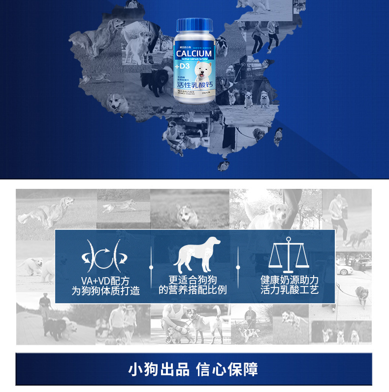 Chó canxi viên chó con xương bổ sung canxi chó nhỏ và lớn chó canxi Viên hơn gấu Schnauzer mèo và chó thú cưng viên canxi - Cat / Dog Health bổ sung sữa cho chó con rẻ
