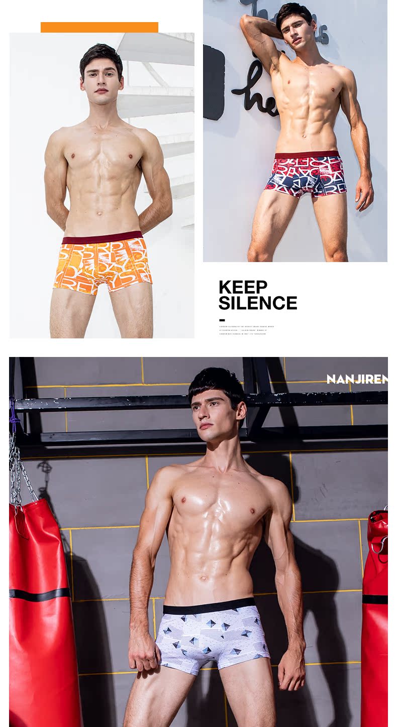 Nam Cực đồ lót nam boxer cotton modal trẻ trung gợi cảm thoáng khí xu hướng gợi cảm quan lot nu danh cho tuoi 12