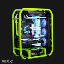 Desktop computer host box Full transparent open skeleton Water cooling portable EATX large board diy personality game