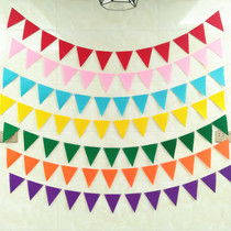 Kindergarten Mid-Autumn Festival National Day Classroom Decoration Non-woven Lahua pennant birthday party mall flags