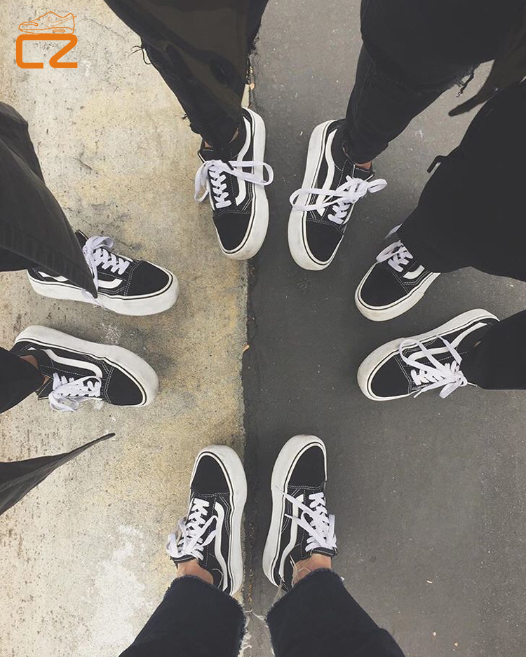 Giày phát triển vans cũ skool OS cổ điển nam nữ trắng đen Giày vải thấp VN0D3HY28 giay the thao nu