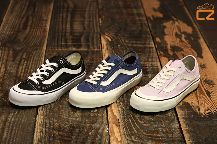 Vans style36 Decon Sf Anaheim bột trắng Navy xanh trắng đen và giày vải thấp