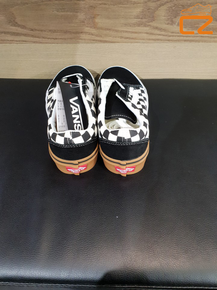 Trồng giày thể thao vans os kẻ sọc đen trắng cổ điển nối cao su thô dưới đáy mùa hè nam và nữ giày vải thấp giày the thao nữ sneaker