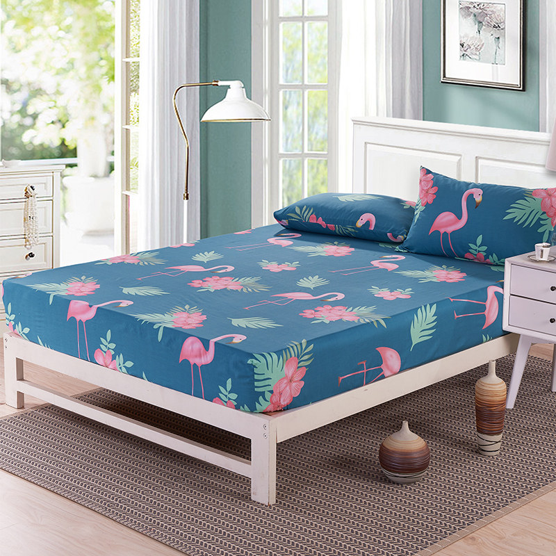 Carrie Yoga Single Double Pure Cotton Pillowcase 1 5 1 8m Cotton Simmons Anti-Slip Set Flamingo