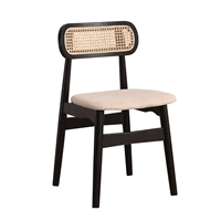 Черный, бежевый коврик из хлопка и льна, необработанное дерево★настоящий ротанг