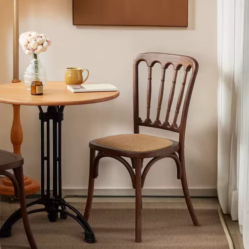 Американский стиль кантри Наполеон 𪨧 стул обеденный стул из массива дерева домашний стул со спинкой из ясеня, отель, столовая, кафе, бамбуковый стул