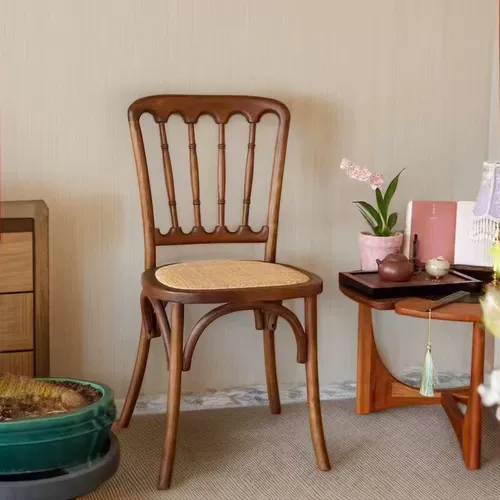 Американский стиль кантри Наполеон 𪨧 стул обеденный стул из массива дерева домашний стул со спинкой из ясеня, отель, столовая, кафе, бамбуковый стул