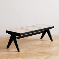 Черная ★ настоящий ротанг ★ бревенчатая скамья на троих