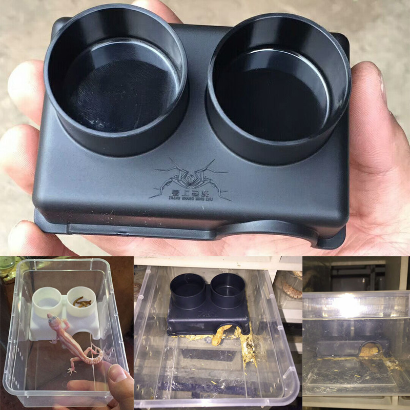 Tortoise reptile water basin lizard automatic water dispenser drinking water radiation climbing pet green iguana spider snake tree frog food basin water plate