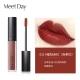 MeetDay lip glaze water mist mờ nhung lipstick lip color dưỡng ẩm cho môi lỏng đậu đen đỏ trà cam - Son bóng / Liquid Rouge