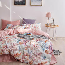 Foreign trade American 60s cotton Egyptian long staple cotton satin four-piece cotton digital printed silky bedding