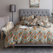 Foreign trade cotton 60 tribute satin Egyptian long-staple cotton quilt cover four-piece cotton Nordic beauty light luxury bedding