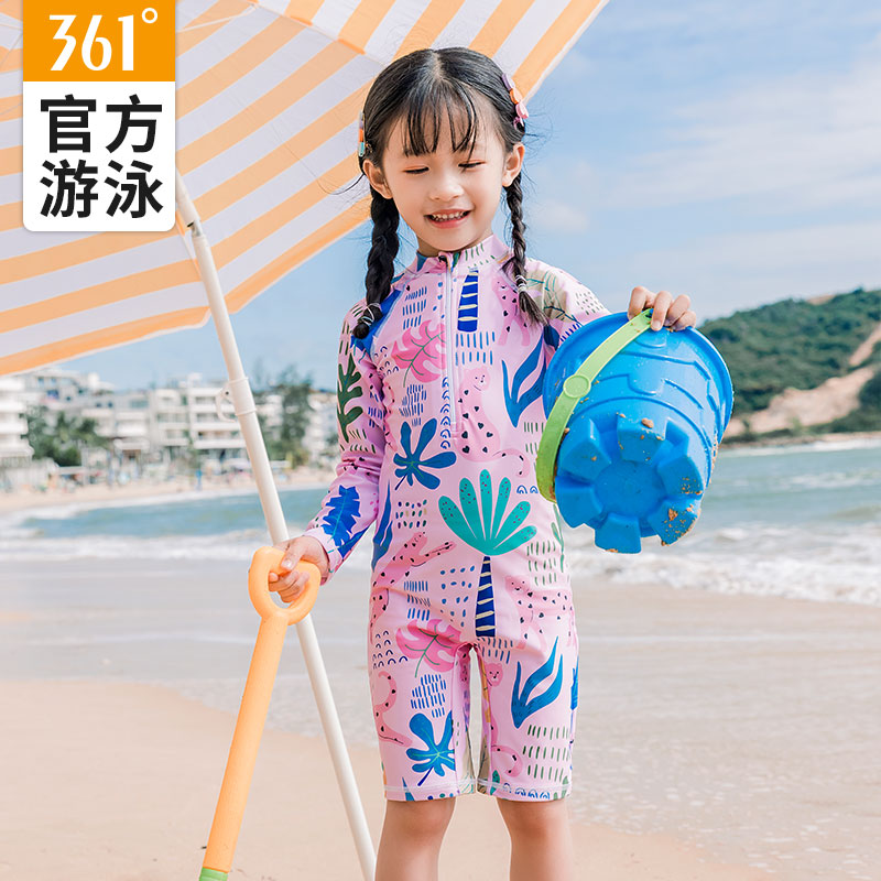 361-degree children swimsuit cute baby even body swimsuit Summer 2021 new long-sleeved baby swimsuit for children