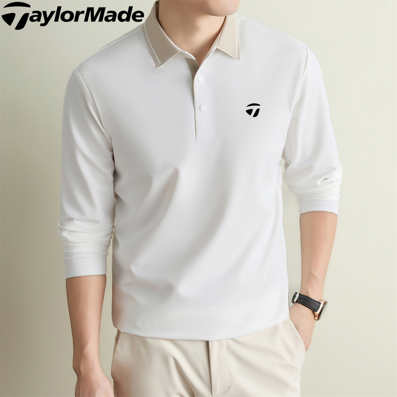 New Product 2026 Autumn and Winter Authentic Taylormade Taylor Mei Golf Polo Shirt Men's Sports Long-Sleeved T-Shirt