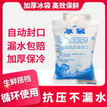 Water injection ice bag repeated use of disposable self-sealing food fresh refrigerated bag cake Fresh Express