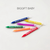 BIGGIFT big orange ~ atmosphere La full Happy Happybirthday Colour childrens baby birthday candle