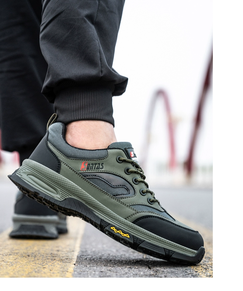 Labor protection shoes for men, comfortable, anti-smash and anti-puncture steel toe caps, insulated welder construction site work shoes, summer breathable mesh shoes