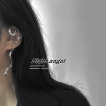 Medusa Snake-like Ear Hung Without Earrings Earrings Retro Dark Black Earrings 100 Hitch A Cool Handsome Slap in Europe and America