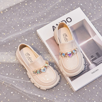 Children's leather shoes, spring and autumn shoes, single shoes, summer style crystal shoes