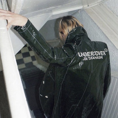 -EvanXX [Giải phóng mặt bằng] Khiên Takahashi nguyên bản Áo khoác gió UNDERCOVER áo khoác dài phù hợp với áo khoác đường phố - Cao bồi