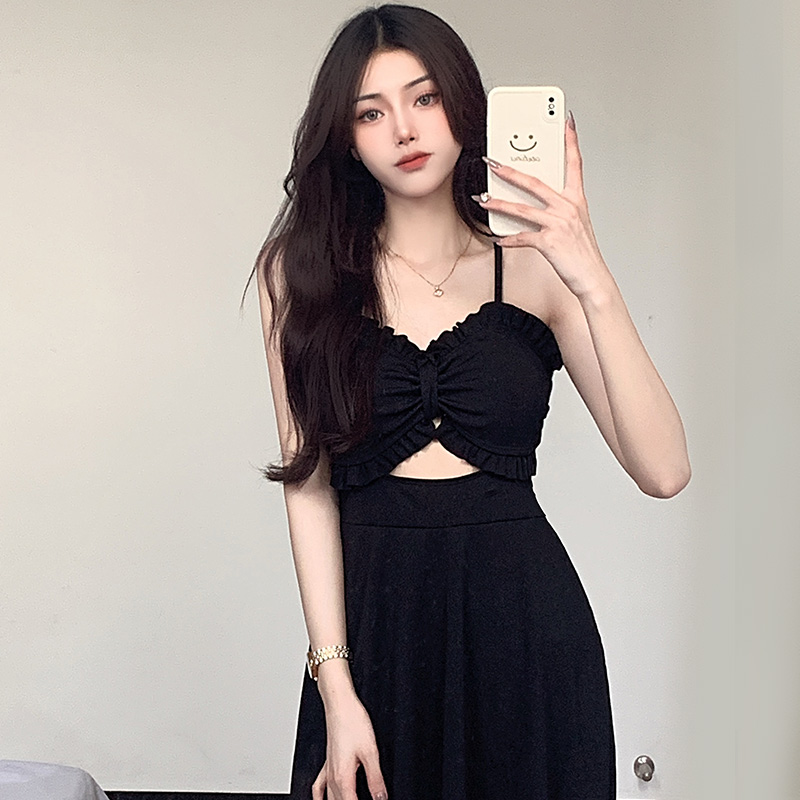 In 2022, the new Mimoi black in pure desire to wear a skirt swimsuit is thin and conservative swimsuit