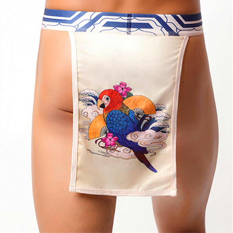 Trendy and Sensual Avant-Garde Alternative Home Pants, Sleep Pants, Hollow-Out Boxer Shorts, Two-Piece Mini Skirt Pants, Vintage Print Underwear