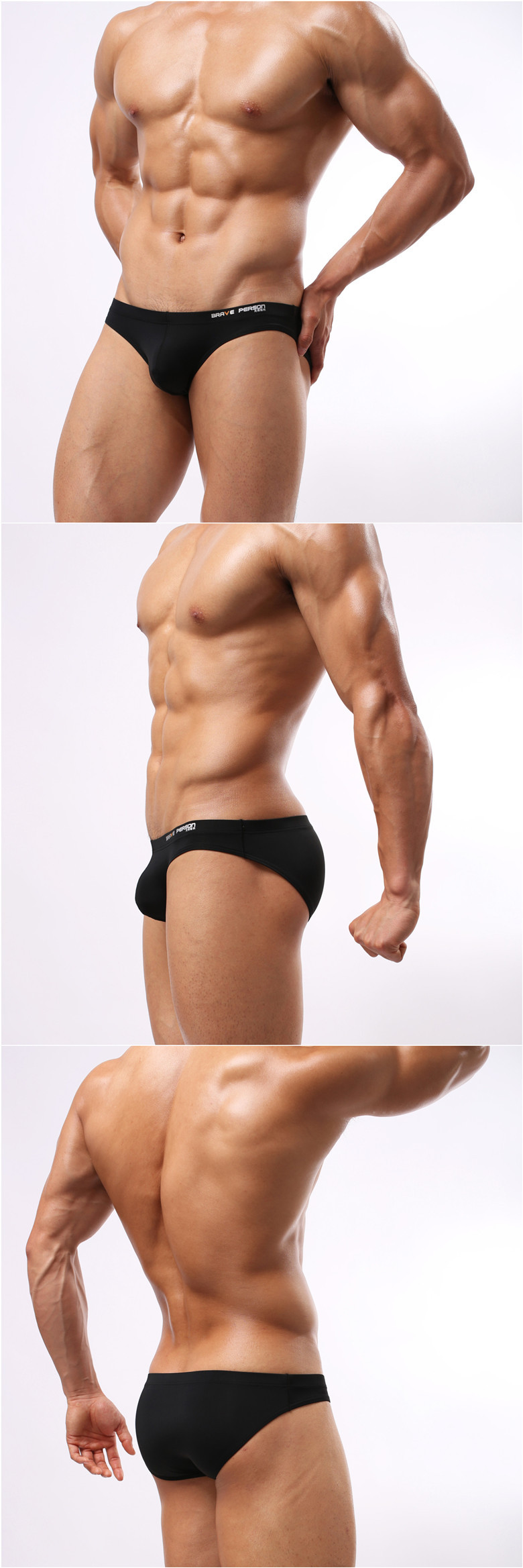 Sexy eo thấp tam giác quần bơi nam tóm tắt chặt chẽ mượt quần short bãi biển bikini bikini mùa xuân nóng tắm phù hợp - Nam bơi đầm quan boi nam