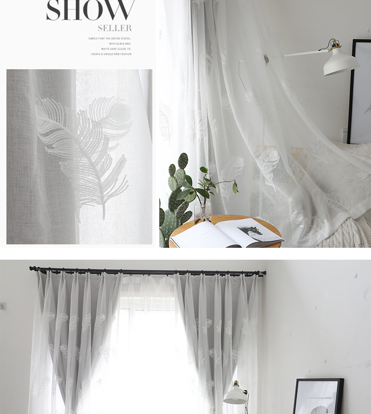 Bắc Âu lưới lông đỏ đôi rèm loại móc màn hình hiện đại đơn giản với gạc sợi một phòng ngủ bóng - Phụ kiện rèm cửa thanh treo rèm cửa giá rẻ