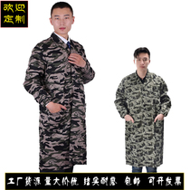 Camouflage coat long-sleeved large size warehouse management logistics handling long coat men and women same style printing four seasons thin work clothes