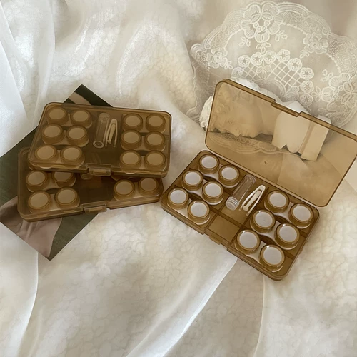 像鱼 Летний холодный ветер, простые, портативные контактные линзы коробку с партнерами по уходу за партнером красивая коробка зрачка, дополнительная установка B936